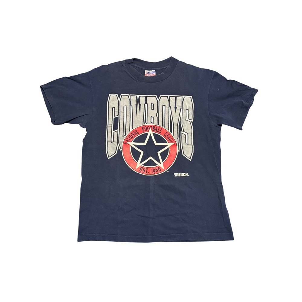 Vintage Dallas Cowboys Shirt Mens‎ Medium Navy Blue Trench Ultra NFL Made in USA